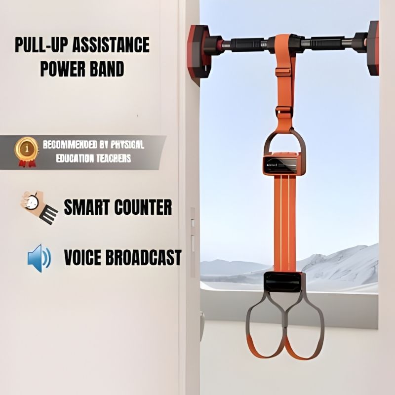 Pull-Up Assist Band with Smart Counter Voice Feedback & Rep Counter Fitness Band - Groffit