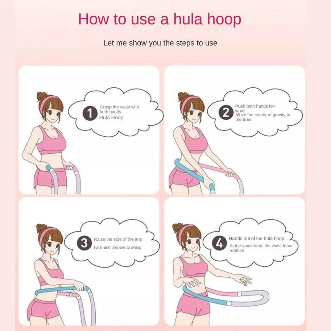 Adult exercise hoop with adjustable weight for fun and effective workouts at home