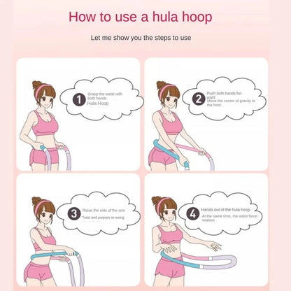 Adult exercise hoop with adjustable weight for fun and effective workouts at home