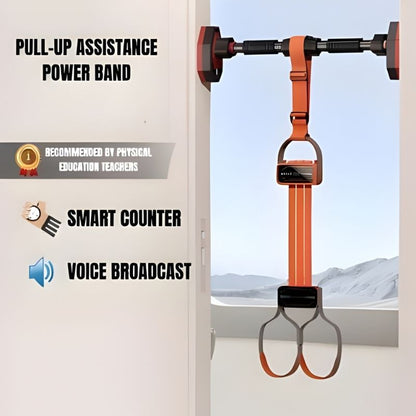 Pull-Up Assist Band with Smart Counter Voice Feedback & Rep Counter Fitness Band - Groffit